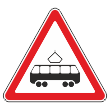 Дорожный знак 1.5 «Пересечение с трамвайной линией» (металл 0,8 мм, III типоразмер: сторона 1200 мм, С/О пленка: тип В алмазная)